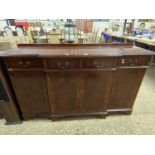 Reproduction brake front yew wood veneered sideboard, 152cm wide