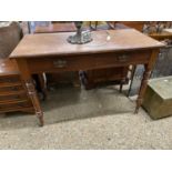 Late 19th Century American walnut two drawer side table, 107cm wide
