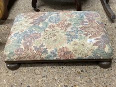 Floral upholstered footstool