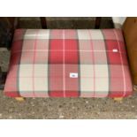 Tartan upholstered footstool