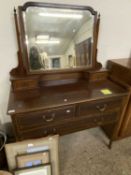 Edwardian mahogany dressing chest with mirrored back
