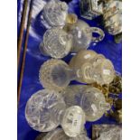 Mixed Lot: Glass wares to include decanters, biscuit barrel etc