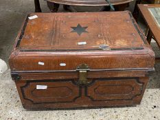 Painted metal trunk