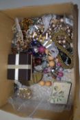 Box of various assorted costume jewellery