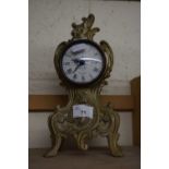 Modern continental mantel clock with battery movement