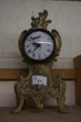 Modern continental mantel clock with battery movement