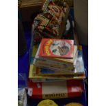 Mixed Lot: Various boxed vintage games, carpet covered bag, assorted wildlilfe books and others
