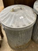 Galvanised dustbin