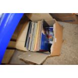 Box of various records and CD's