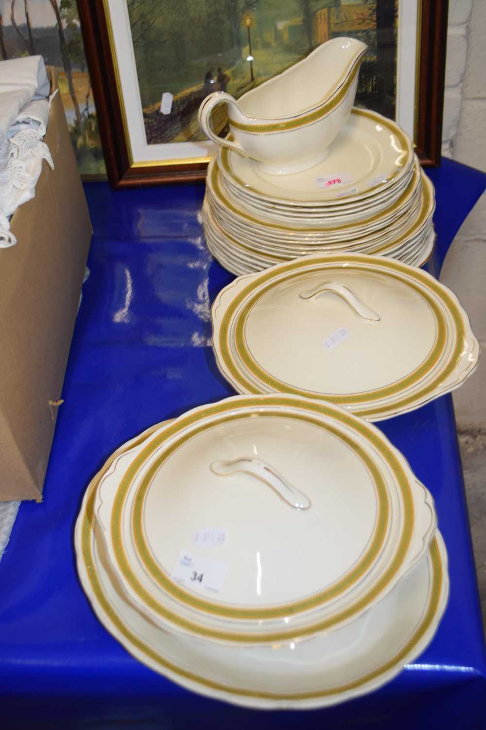 Quantity of Grindley cream petal table wares