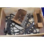 Box of hand crafted iron hooks