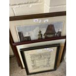 Mixed Lot: Various assorted pictures, framed certificate etc