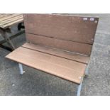 Metal framed and composite garden bench