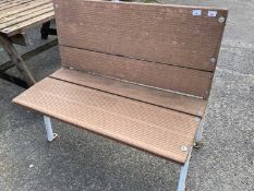 Metal framed and composite garden bench