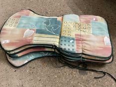 Four garden chair cushions