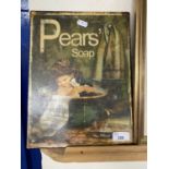 Reproduction Pears Soap metal advertising picture