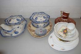 Mixed Lot: Various royalty ceramics, Adams Juliette pattern dinner wares, gilt decorated tea wares
