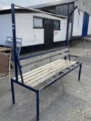 Metal cloakroom bench