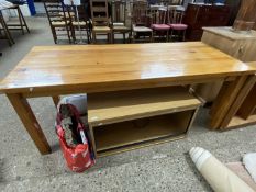 Modern pine kitchen table, 183cm wide