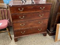 19th Century mahogany four drawer chest