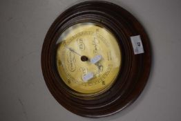 Oak cased barometer by Walker & Hall