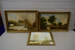 Rudledge, three studies of rural scenes, various sizes