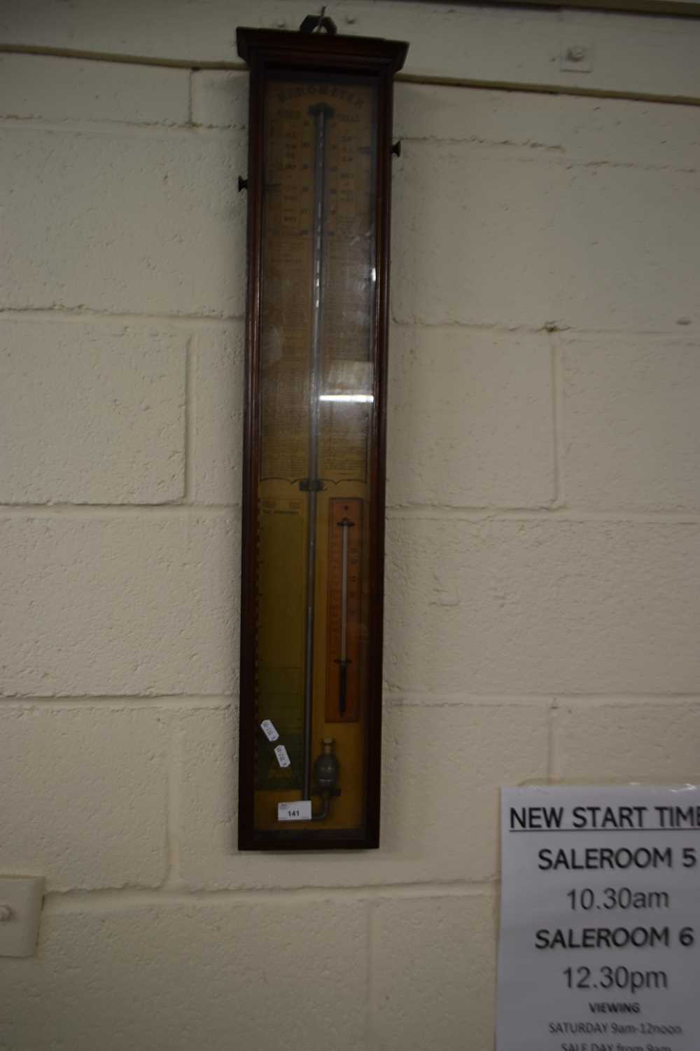 Vintage Admiral Fitzroy type barometer and thermometer combination