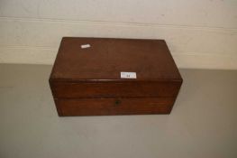 Hardwood rectangular box of hinged form