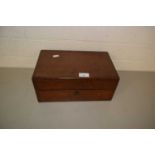 Hardwood rectangular box of hinged form