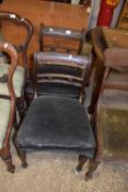 Pair of 19th Century mahogany bar back dining chairs