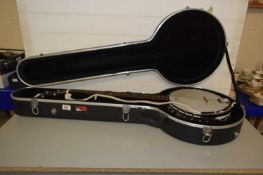 Boston banjo with case