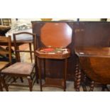 Edwardian octagonal sewing table with fitted interior