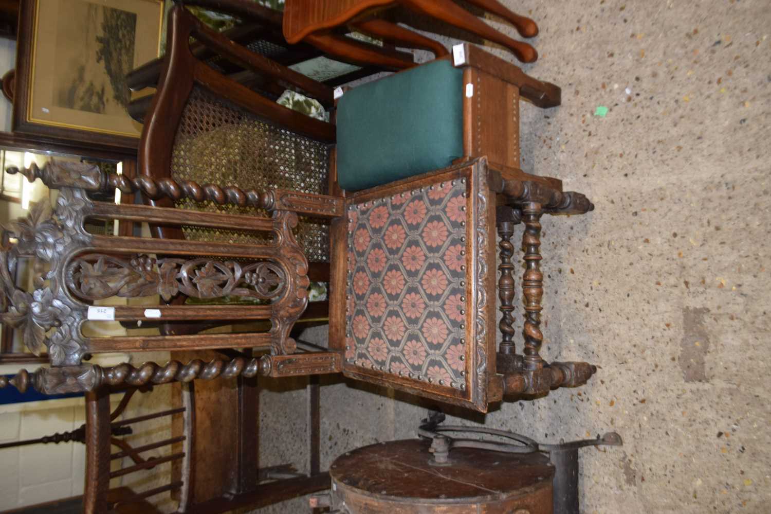Victorian Gothic oak side chair
