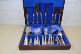 Canteen of silver plated Kings pattern cutlery