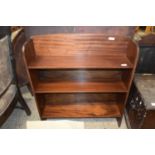 20th Century hardwood three tier bookcase