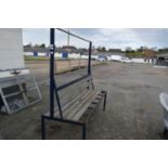 Metal cloakroom bench