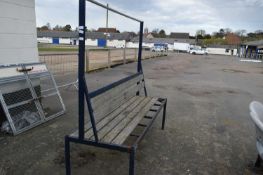 Metal cloakroom bench