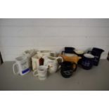 Collection of various modern pub jugs