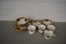 Quantity of Royal Albert Old Country Rose tea wares