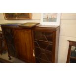 Edwardian mahogany bookcase cabinet on ball and claw feet