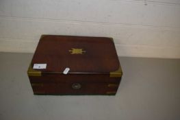 19th Century brass bound writing box