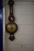 19th Century barometer in rosewood veneered case for spares or repair