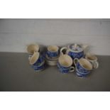 Quantity of Wedgwood vintage blue tea wares