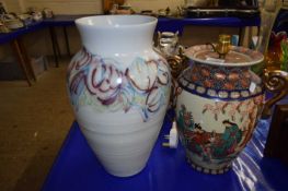 Large modern Studio Pottery vase by The Particular Pottery of Kenninghall together with a modern