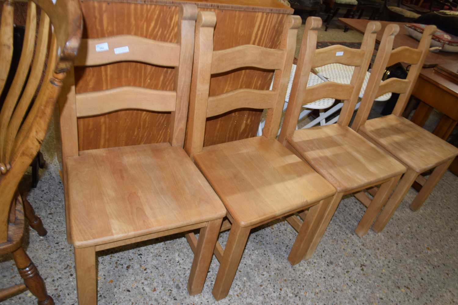 Set of four modern kitchen chairs