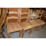 Set of four modern kitchen chairs