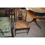 19th Century elm seated kitchen chair