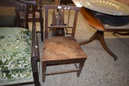 19th Century elm seated kitchen chair