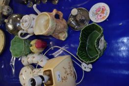 Mixed Lot: Various tea wares, jugs, table lamp, cruet etc