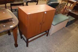 Retro teak veneered two door cupboard